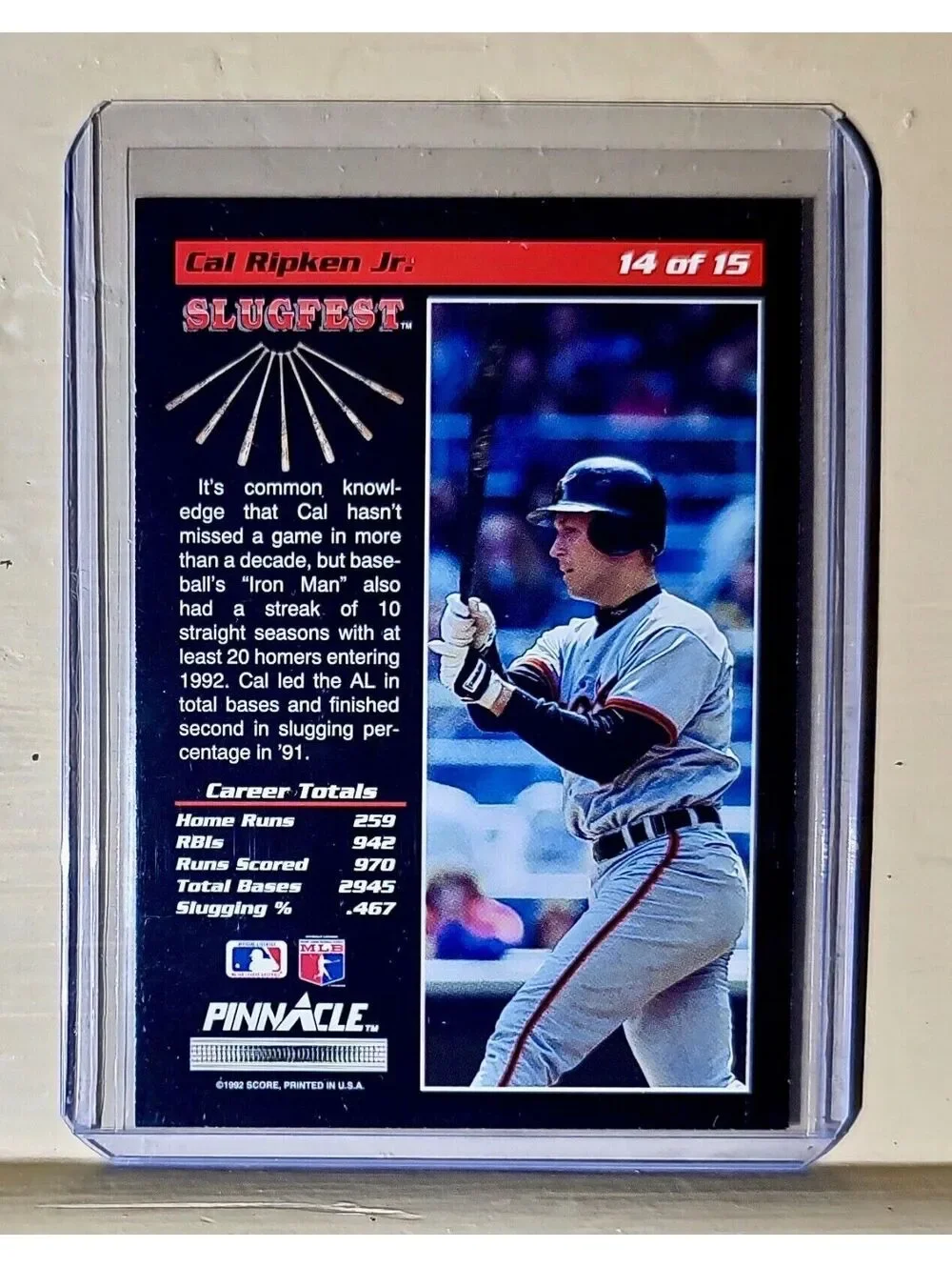 1992 Cal Ripken Jr Pinnacle #14 MLB Baseball Card Baltimore Orioles